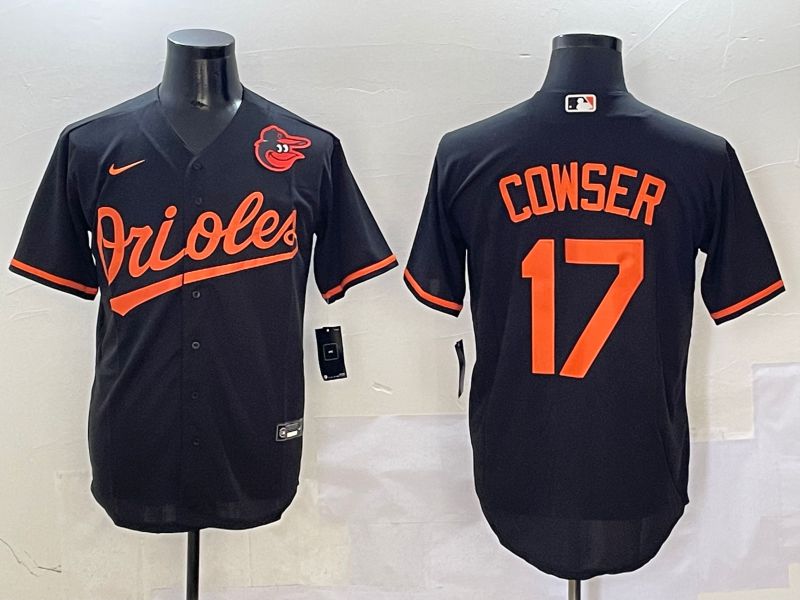 Men Baltimore Orioles #17 Cowser Black Game 2025 Nike MLB Jersey style 2